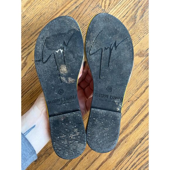 Giuseppe Zanotti Clear Beaded Flat Slides Sandals Shoes  Women's Size EU39 US8.5 - Picture 8 of 9